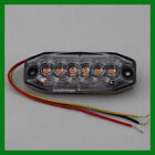 Maxxima M20388YCL Amber Clear Lens 6 LED Strobe Warning Surface Mount