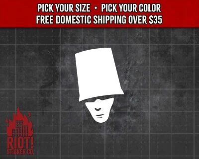 Calcomanía de cabeza de cubo para pegatina con logotipo de banda de coche para computadora portátil Alt Rock Foto 1 de 4