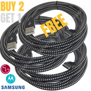 10FT Type C Cable USB Fast Charge Heavy Duty for Android Samsung Galaxy LG Stylo - Picture 1 of 10