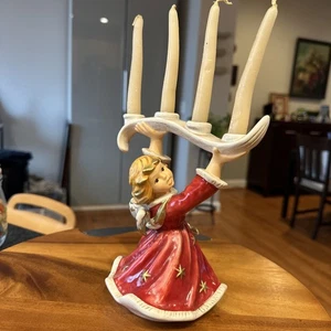 Goebel Weihnacht Angel Candle Holder Figurine Christmas 7.5” Excellent Cond. - Picture 1 of 14