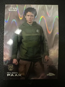 2025 Topps Chrome Star Wars Wilmon Paak debutto rifrattore Raywave Andor #192 - Foto 1 di 2