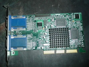 Matrox G450 G45FMDHA32DB Dual VGA AGP Video Card 971-0302 - Picture 1 of 1
