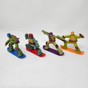 Teenage Mutant Ninja Turtles TMNT 3" Figures on Snowboard 2013 McDonald's Toys - Picture 1 of 9
