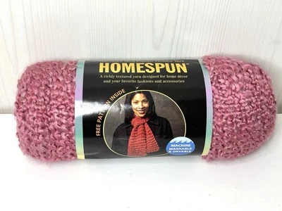 Lion Brand HOMESPUN Yarn BOSTON ROSE #371 Pink  6 oz. - Image 1 of 4