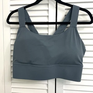 Athleta Warrior Twist Longline Sport BH blau navy herausnehmbare Pads Training XL - Bild 1 von 7