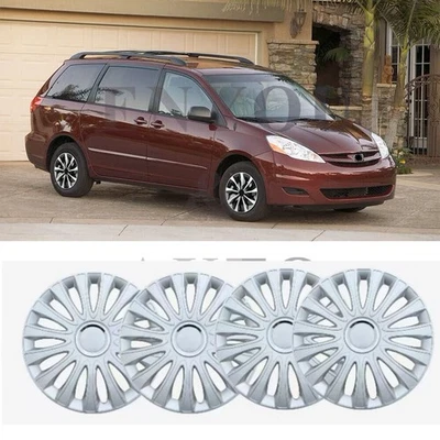 For Toyota Sienna 2004-2010 4Pcs 16" Hubcap Wheel Rim Cover Steel Wheel Hub Cap - Imagem 1 de 4