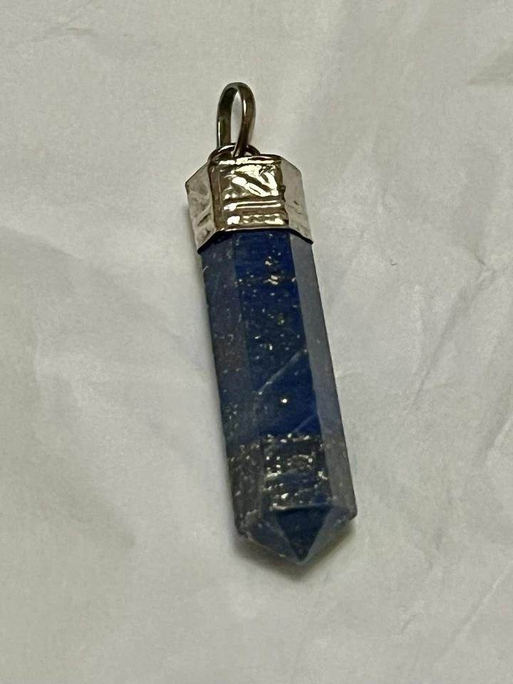 Серебряный кулон с драгоценными камнями лазуритом - Изображение 1 из 4