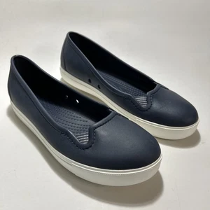 Crocs Brooklyn spitzer flacher Ballerinas dunkelblau Damengröße 8 Top Zustand - Bild 1 von 11