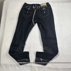 Y2K Dereon Beyonce schwarz Denim Damenjeans 11/12 Taille 31" x 33" Schrittlänge - Bild 1 von 12