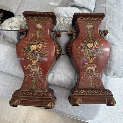 RAYMOND WAITES TOYO 18 «золотой красный украшенный цветочный слон ваза набор из 2 - Изображение 1 из 4