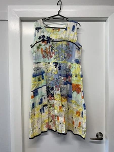 Orientique abstract art dress size 12 Multicoloured Sheath Dress - Picture 1 of 11