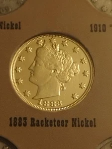 1883 Racketeer Nickel Liberty Nickel 5c, Original Set. Top Zustand! - Bild 1 von 16