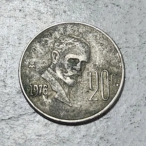 MÉXICO 🇲🇽 TWENTY (20) CENTAVOS COIN 1976 - Picture 1 of 2