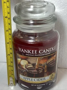 Yankee Candle Sidra de Manzana Tarro Grande Vela Comida Especias Etiqueta - Imagen 1 de 5