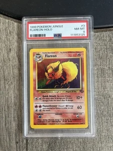 1999 POKEMON JUNGLE #3 FLAREON-HOLO PSA 8 - Picture 1 of 2