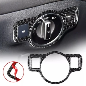 For Mercedes A B C E CLA GLA GLK Class Real Carbon Fiber Headlight Switch Trim - Picture 1 of 7