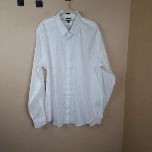 J CREW Tall Bowery Hemd aus Stretch-Baumwolle mit Spitzkragen in Weiß Gr. XXLT - Bild 1 von 10