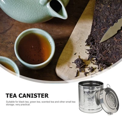  Contenitori in Acciaio Inossidabile Contenitore Per La Conservazione Del Tè - Immagine 1 di 4
