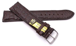 XL Uhren Krokoband 22mm /20 Louisiana Alligator Made Germany 127X86mm Extralang - Picture 1 of 3