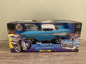 Muscle Machines Too Cool '57 Chevy Bel Air Powder Blue 1:18 Die-Cast Car w/ Box - Picture 1 of 18