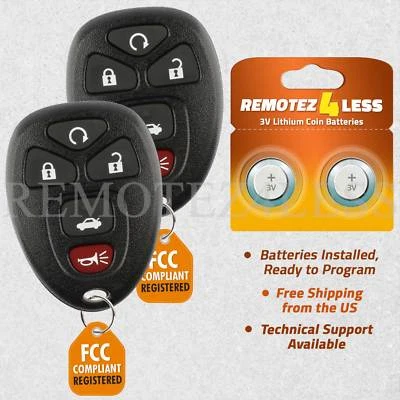 2 For 2004 2005 2006 2007 2008 2009 2010 Chevrolet Malibu Remote Car Key Fob - Imagem 1 de 4