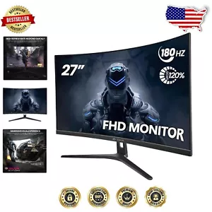 27" FHD Curved Gaming Monitor with 180Hz Refresh Rate & FreeSync Technology - Picture 1 of 9