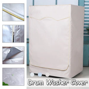 Washing Machine Dryer Dust Cover Sunscreen Zippered Dryer Protector Waterproof - Picture 1 of 13