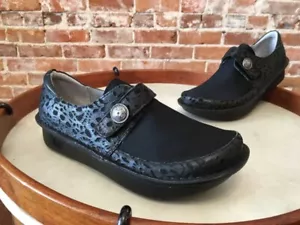 Alegria Dena Black Delicut Leather Neoprene Dream Fit Shoes 36 6 6.5 Sale - Picture 1 of 3