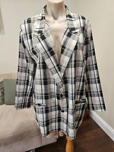 Vintage ** IMAGE AUSTRALIA ** Check ** Neutral Tones ** Single Breast ** Jacket - Picture 1 of 17