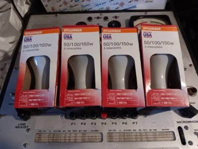 4 Sylvania Soft White 3Way 50/100/150W