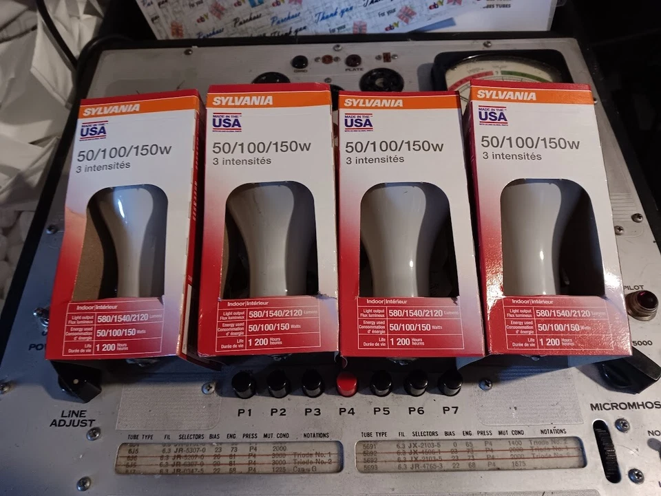 4 Sylvania Soft White 3Way 50/100/150W - Image 1 of 2