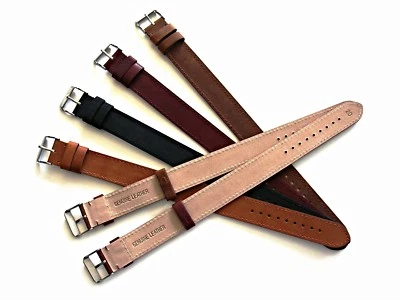 1pc NATO ® strap RAF aviator Pilot distressed Leather Bund watch band IW SUISSE - Image 1 of 4
