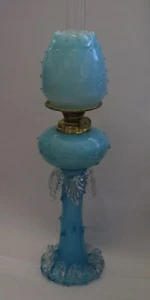 H 439 Similar Unlisted THORNED Riggery Footed Icicles Miniature Oil Lamp AS IS - Picture 1 of 24