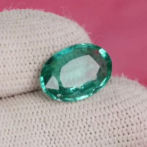 Lab Created Dark Green Amethyst Gemstone Oval Shape 8 Carat For Insignia - Picture 1 of 5