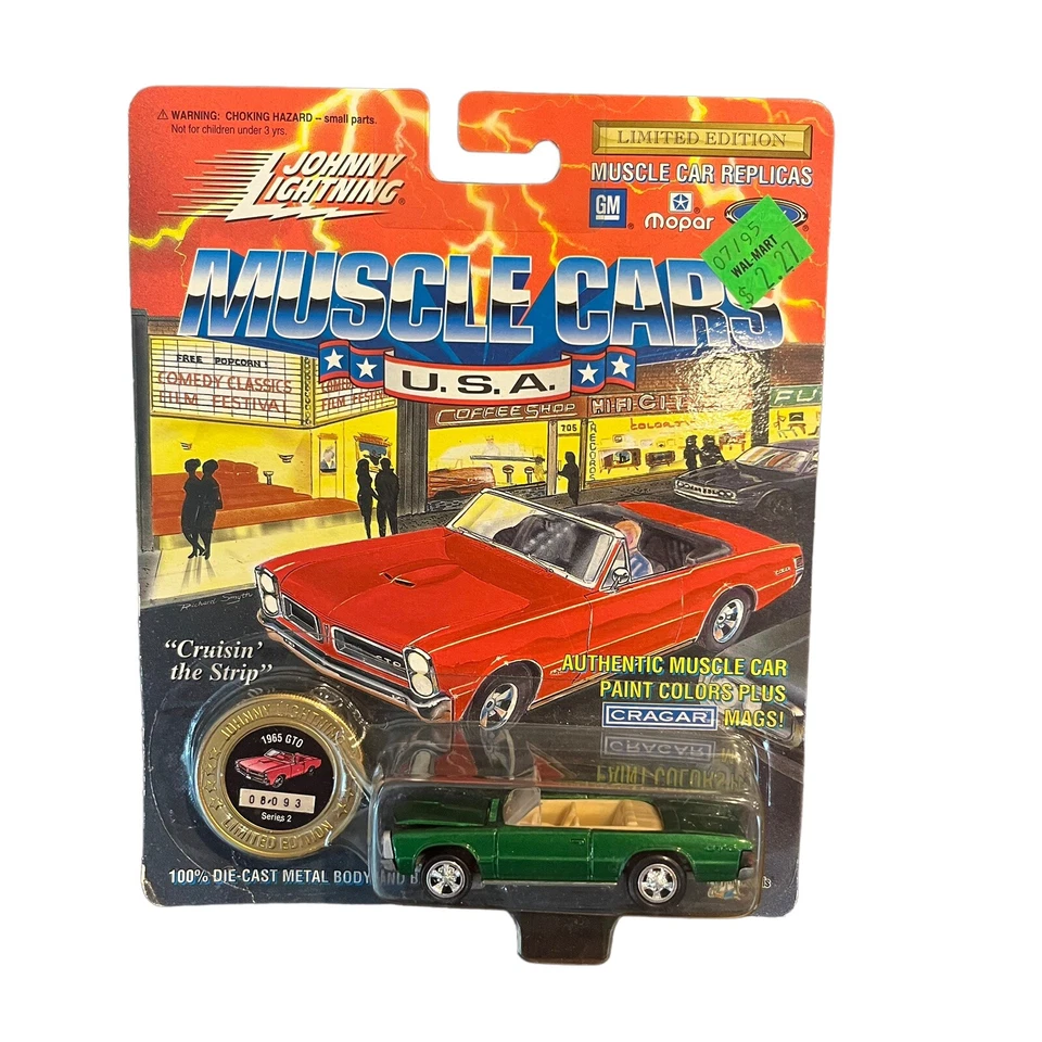 Johnny Lightning 1994 Muscle Cars USA 1965 GTO Convertible Green S2 NOC