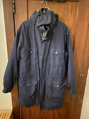 Vintage Lands End Men’s Dark Gray Wool, Lined, Jacket Coat Large Tall - Image 1 of 4