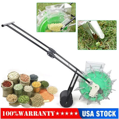 Spreader-Walking Garden Seeder Precision Row Seed Planter Lawn Applicator Tool - Image 1 of 4