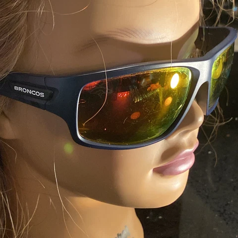 Duduma NFL Denver Broncos Wrap Polarized Sunglasses Sport Orange Black Cover