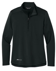 Eddie Bauer 1/4 Zip Fleece Base Layer 4X BLACK Outdoor Hiking 4XL NWT baselayer - Picture 1 of 7