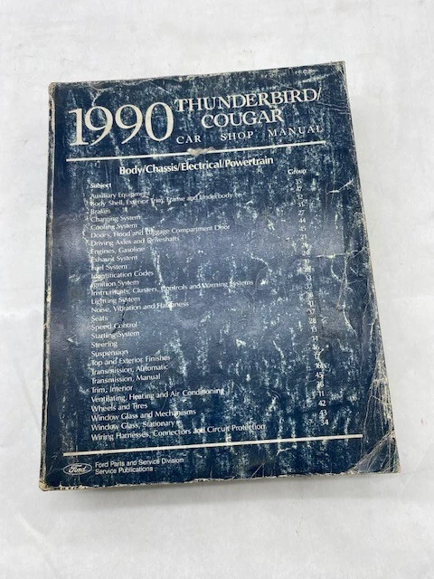 Ford Thunderbird Cougar 1990 manual de taller de reparación de fábrica SKU Foto 1 de 1
