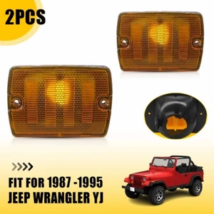 Luces marcadoras delanteras ámbar estacionamiento para Jeep Wrangler YJ 87-95 2x - Imagen 1 de 12