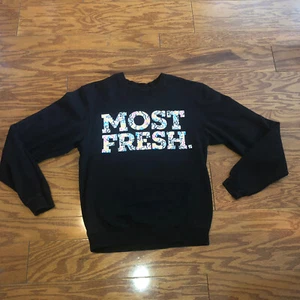 Neff Sweater Black Sz S Most Fresh Graphics Pull Over Long Sleeve - Picture 1 of 7