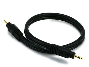 1.5ft Premium 3.5mm Stereo Male to 3.5mm Stereo Male22AWG Cable Gold Plated 5575 - Picture 1 of 1