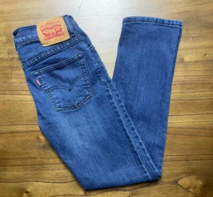 Levi's 511 Slim Fit Blue Jeans Jeans Dark Wash Size 14 Reg 27x27 Mid Rise - Picture 1 of 12