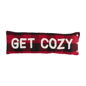 GET COZY Red Black Buffalo Check Lumberjack Christmas 11" x 35" Pillow - Picture 1 of 1