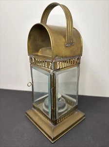 RARE Find Antique Brass Kerosene Church/Nautical/Ship? Hanging Lantern Works! - Picture 1 of 15