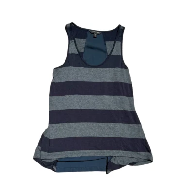 Camiseta sin mangas a rayas gris y negra Banana Republic talla XS Foto 1 de 3