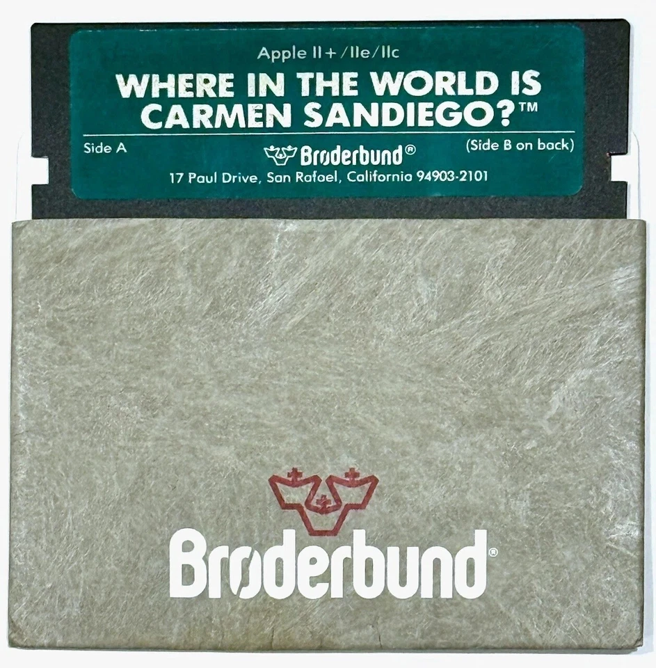 Where in the WORLD is Carmen SanDiego by Broderbund for Apple II - Image 1 of 1
