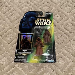 Figurina Jawas STAR WARS POTF 2 Kenner 1996 - Carta Verde con Holo - Foto 1 di 5