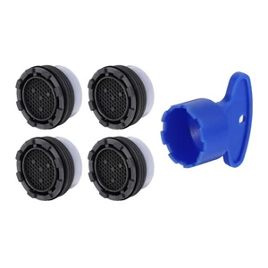 4pcs M21.5 Faucet Aerators with Faucet Aerator Removal Wrenches for Kitchen Blue - Picture 1 of 4